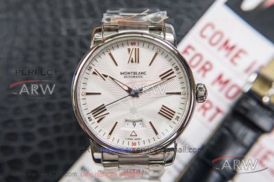 Perfect Replica TW Factory Swiss MontBlanc 4810 White Dial Stainless Steel Case 42mm Men's Watch